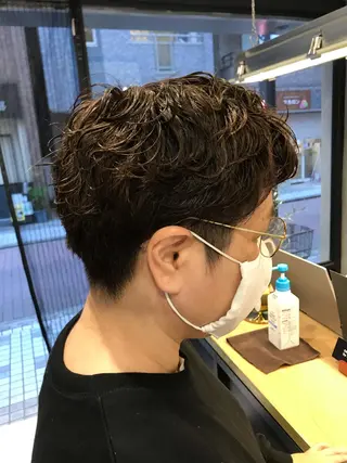 ショート 暖色カラー🍊 ボブ🌿顔周りcutのヘアスタイル