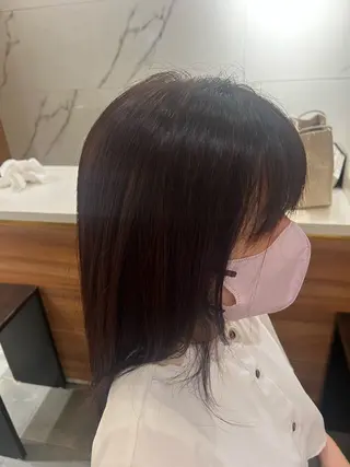 セミロング カラー トーンアップ🦢 ユメのヘアスタイル