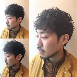 ショート パーマ メンズ SALOWIN銀座VORT所属・小林 佳祐のヘアスタイル
