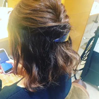 ミディアム カラー ヘアアレンジ メンズパーマの巨匠 鈴木純のヘアスタイル