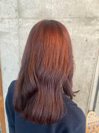 セミロング カラー 横浜美容室/暖色系 michika🌹のヘアスタイル