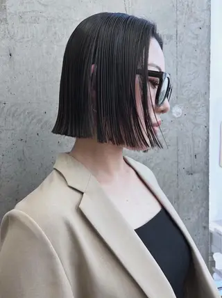 ショート pia/リサコ ボブ/縮毛のヘアスタイル