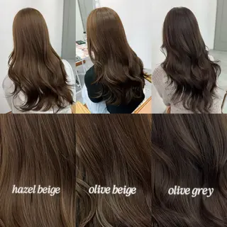 ロング ☘️透明感オリーブ ナミ☘️のヘアスタイル