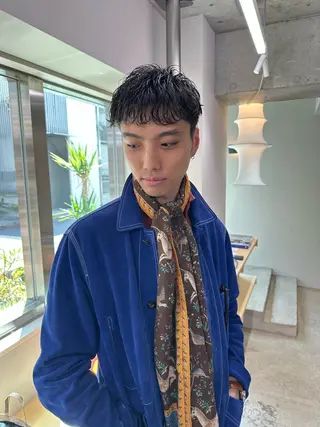 ショート パーマ メンズ 大阪心斎橋alu メンズヘア野田和宏のヘアスタイル
