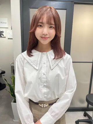 ミディアム 🌸インナーカラー 🌸藤井春華のヘアスタイル