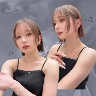 ショート カラー ヘアアレンジ 🖤Mion /SOYON🪽‪のヘアスタイル