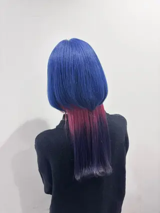 ロング カラー ブリーチ予約率90% 以上✨森山陽向のヘアスタイル