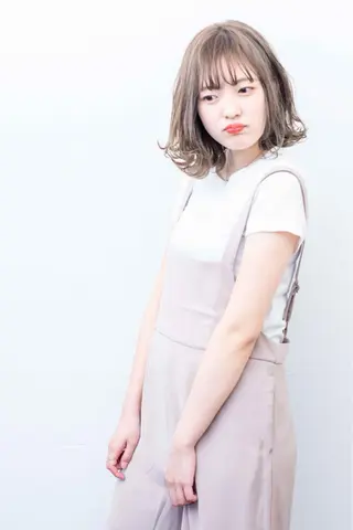 ミディアム カラー パーマ La Ruelle 江曽島店のヘアスタイル