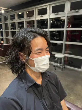 ミディアム パーマ メンズ mulum所属・ボブパーマ/ ウルフパーマ原科🪴のヘアスタイル