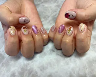 ネイル ネイルリボン 受付スタッフのネイルデザイン