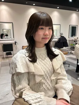 ミディアム カラー K-two名古屋所属・ショートカット 中原優美のヘアスタイル