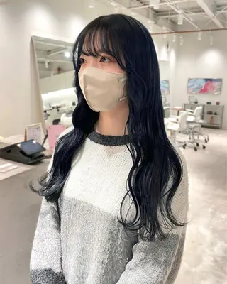 ロング カラー 林 千聖のヘアスタイル