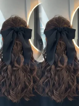 ロング 韓国ヘア/ブリーチ無 しWカラー/オリーブのヘアスタイル