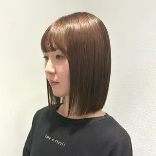 ミディアム 艶カラー/アレンジ 田上素直のヘアスタイル