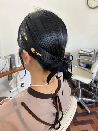 ミディアム ヘアアレンジ Kazaoka Saraのヘアスタイル