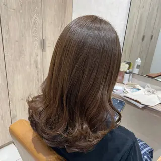 セミロング カラー 海老名で韓国風 HANA🌷のヘアスタイル