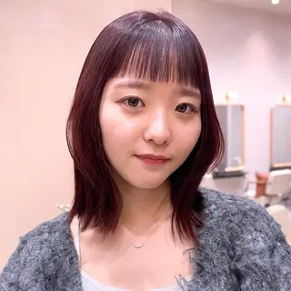 ミディアム カラー ブリーチ/暖色/ ダブルカラー/ゆきなのヘアスタイル