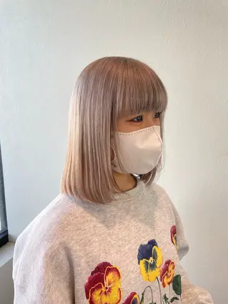 ミディアム カラー 木村 架音のヘアスタイル