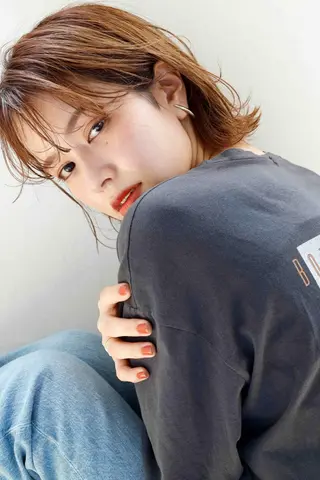ショート カラー パーマ 【全席個室サロン】 NUMBER 天王寺のヘアスタイル