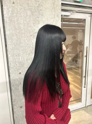 ロング 松井ゆら/ 酸性ストレート/暖色のヘアスタイル