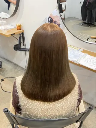 セミロング 艶髪/髪質改善✨ 透明感カラー💕のヘアスタイル