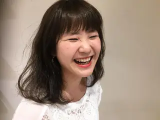 ミディアム かねやす ゆなのヘアスタイル