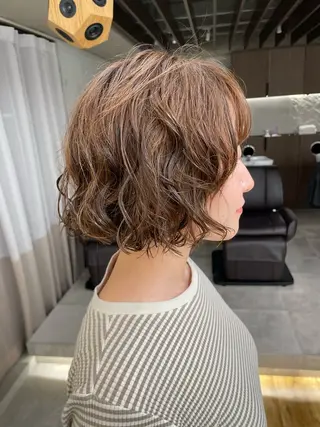 ショート カラー パーマ 🎀レイヤー/パーマ カラー/ai🎀のヘアスタイル