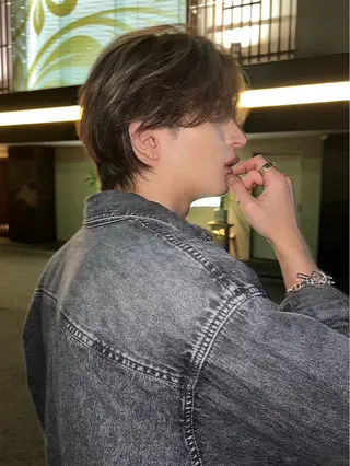 ミディアム メンズ メンズ専門 スタイリスト前田雄輝のヘアスタイル