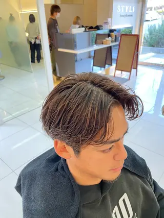 ショート メンズ 髪質改善/縮毛/トリ ートメント/平野広大のヘアスタイル