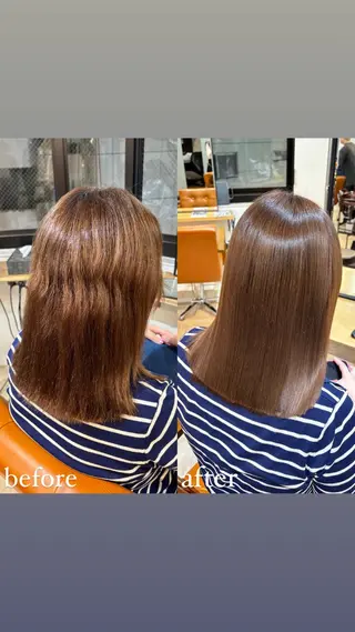 ミディアム ✨️縮毛矯正✨️ 髪質改善✨️カノンのヘアスタイル