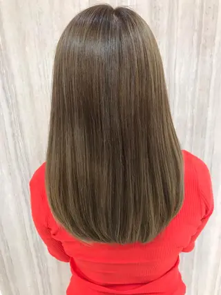 セミロング 栄永 涼のヘアスタイル