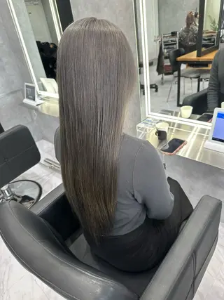 ロング カラー CS made by SHACHU栄店所属・透明感/ブリーチ縮毛 /髪質改善/星野純一のヘアスタイル