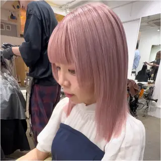 セミロング カラー 圧倒的なケアブリーチ /髪質改善🩵松田のヘアスタイル