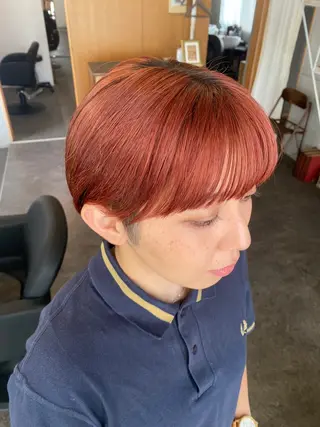 ショート カラー パーマ ヘアアレンジ モリモト サナのヘアスタイル