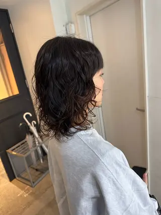 ミディアム パーマ クキノ ケイカのヘアスタイル