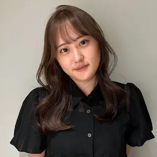 セミロング カラー 透明感カラー、ネイル COCORO🎀☘️のヘアスタイル