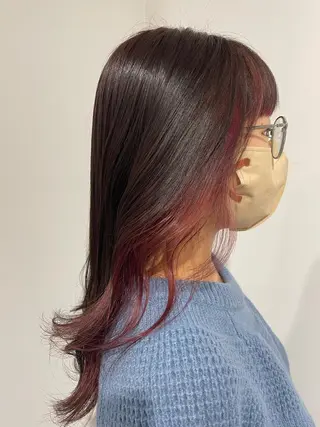 ロング カラー あずま みゆのヘアスタイル