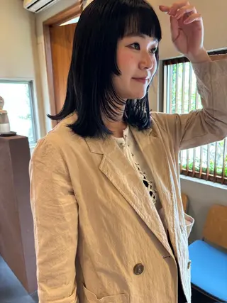 ミディアム カラー Chiho / 梅田 / ボブ/ パーマのヘアスタイル