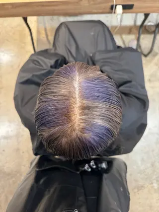 ミディアム カラー 聖斗 /ハイトーン/パーマのヘアスタイル