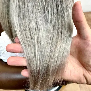 ミディアム カラー メンズパーマ 本多のヘアスタイル