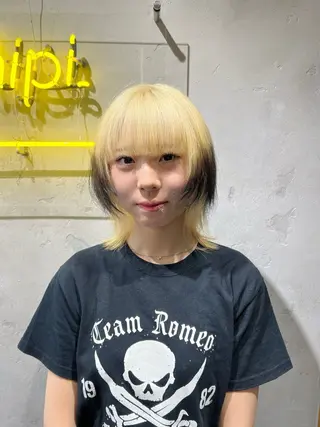 ミディアム デザイン🥇複雑履歴 ハイトーン特化のヘアスタイル