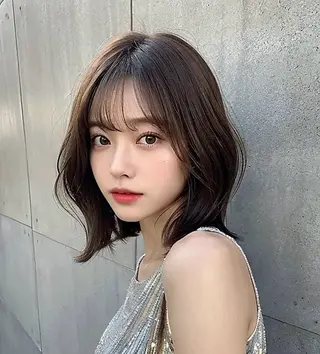 ミディアム たけうち みずきのヘアスタイル