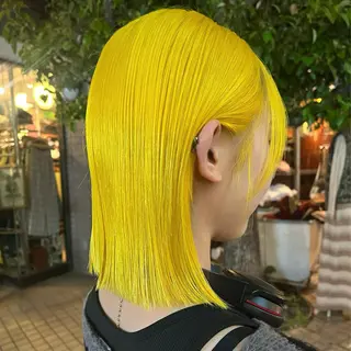 ショート カラー ヘアアレンジ ボブハイトーン🦖 デザインMAMIのヘアスタイル