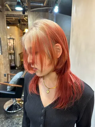 ミディアム 心斎橋ハイトーン/ カノンのヘアスタイル