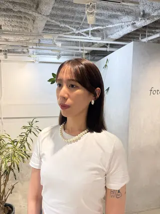 セミロング 顔周りcut・ご相談 ＝新宿しずく🇰🇷のヘアスタイル