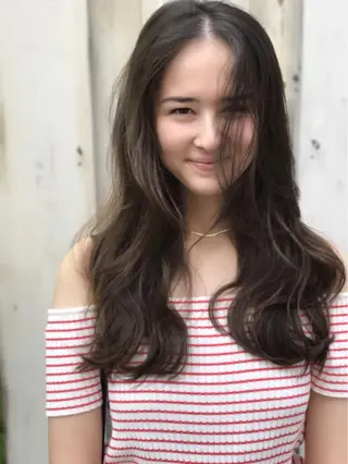 ロング カラー パーマ シェアサロン　salowin所属・✨ブリーチなし透明感 カラー🥇ユースケのヘアスタイル