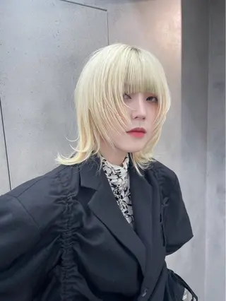 ミディアム 💫ハイトーンボブ/ HARU💫のヘアスタイル