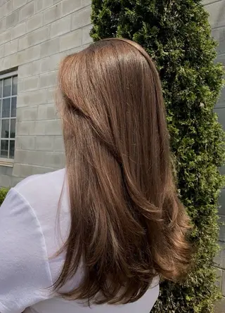ロング カラー パーマ 🤍レイヤーカット/ ベージュヘア🤍のヘアスタイル