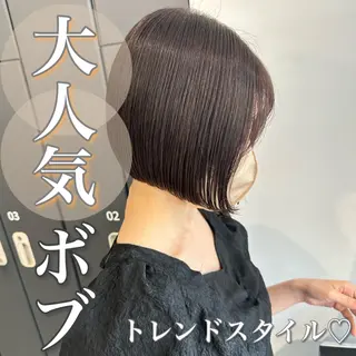 ミディアム カラー ボブ指名No.1 🌼chidaのヘアスタイル