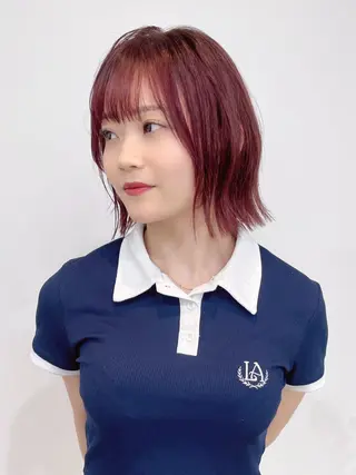 ミディアム レイヤーカット 縮毛矯正◽️河野泰貴のヘアスタイル